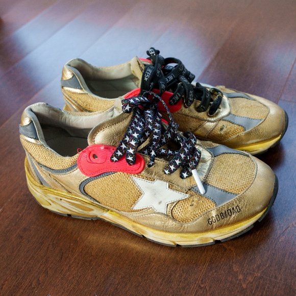 GGDB GOLDEN GOOSE Women's Dad-Star gold with white star, 39 - Picture 4 of 13